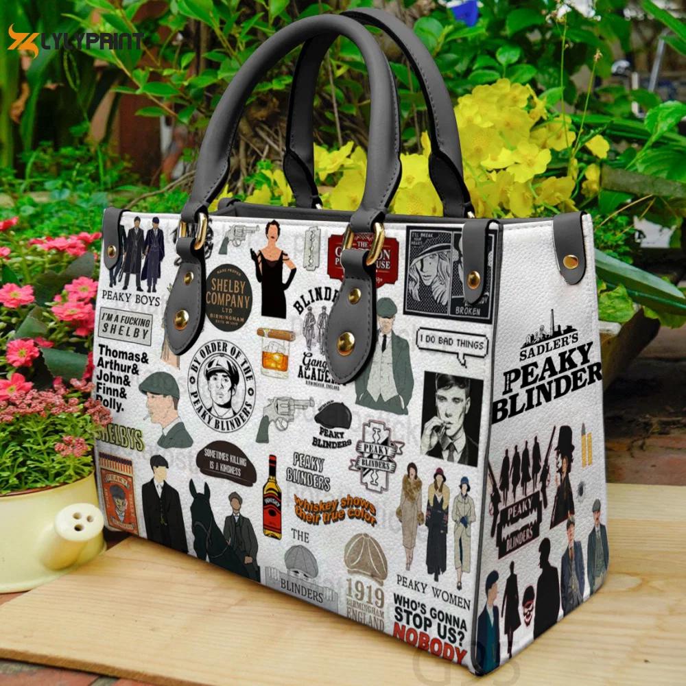 Stylish peaky blinders lover black leather handbag – ideal women s day gift g95 283 Women Leather Hand Bag