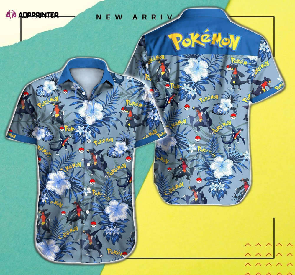Stylish tlmus pokemon garchomp hawaiian shirt – perfect for pokemon fans Hawaii Shirt