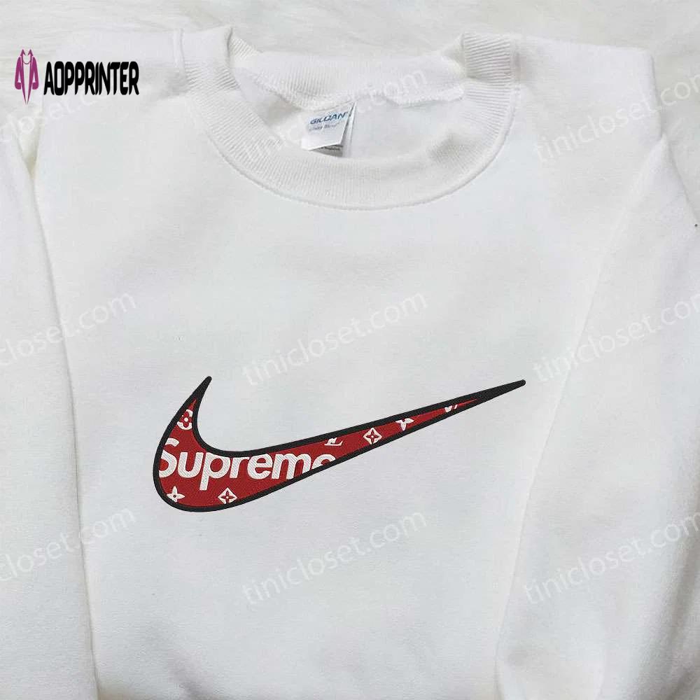 Supreme x nike embroidered hoodie & shirt: best birthday gift ideas Embroidered Shirt