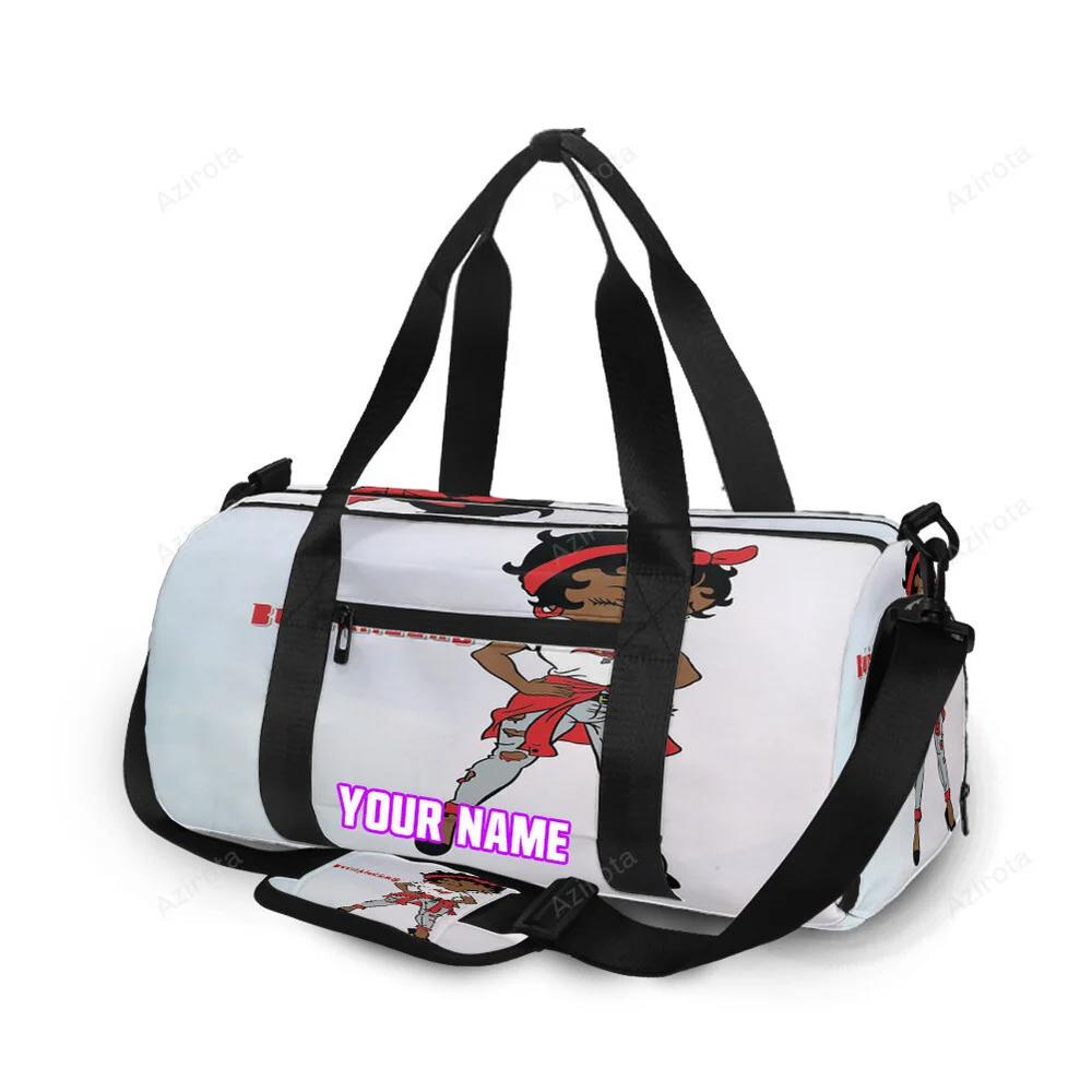 Tampa bay buccaneers betty boop v33 personalized name travel bag gym bag 2461 Travel Bag