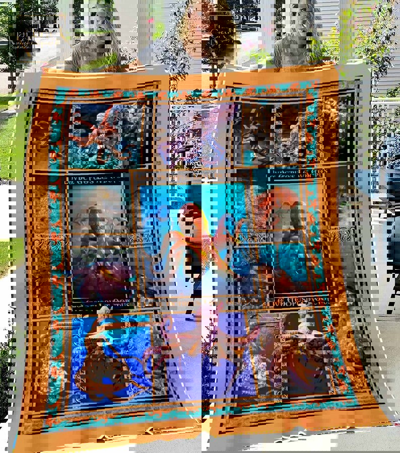 The octopus versions fleece blanket, mink sherpa blanket, octopus quilt, 3d octopus blanket, octopus lover gift Quilt Blanket