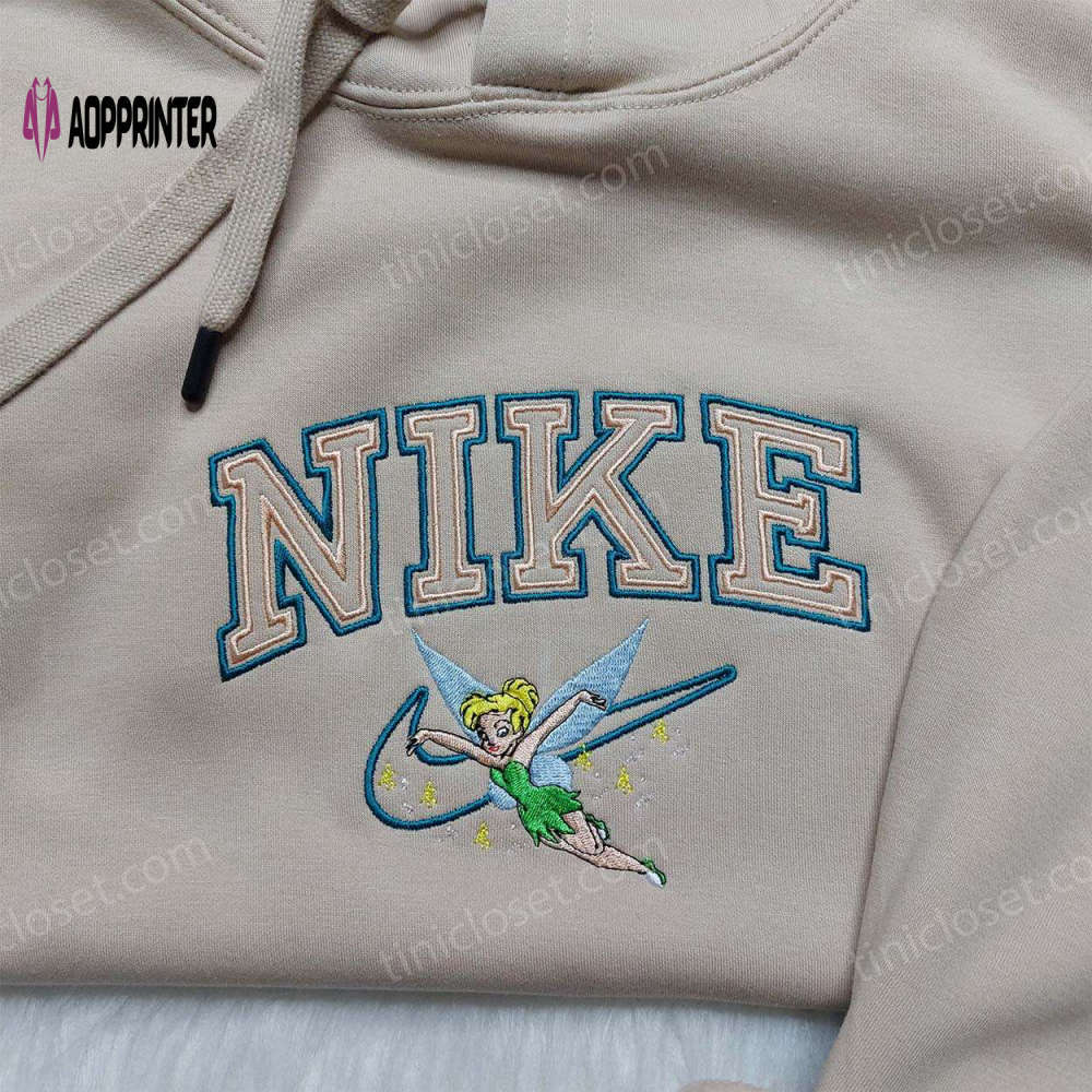 Tinkerbell nike embroidered shirt – disney inspired family tee Embroidered Shirt
