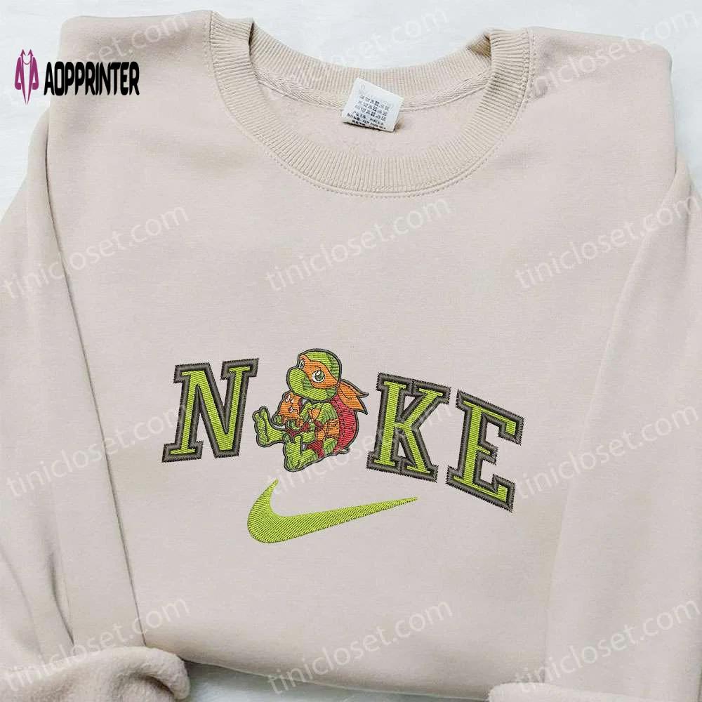 Tmnt x nike movie sweatshirt: stylish embroidered hoodie perfect birthday gift Embroidered Shirt