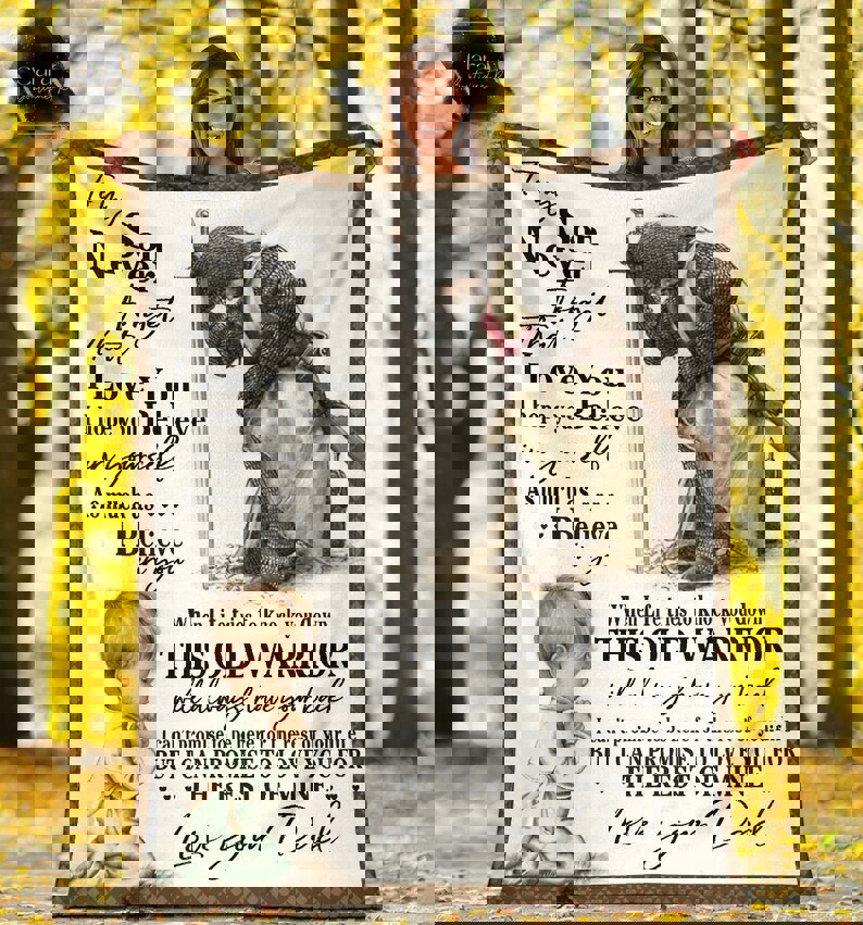 To my son never forget that i love you knight templar jesus warrior for son from dad fleece blanket, mink sherpa blanket, gift for son Quilt Blanket