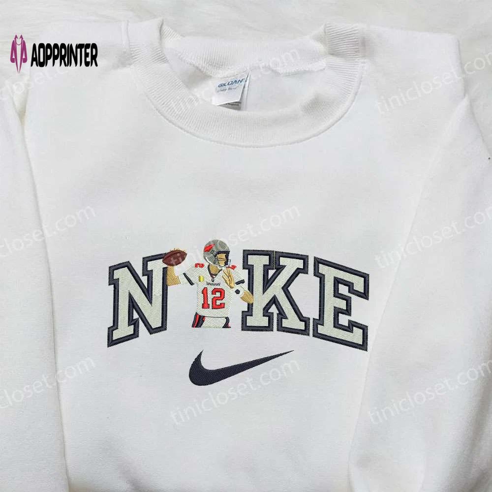 Tom brady x nike embroidered shirt – nfl sport & custom options Embroidered Shirt