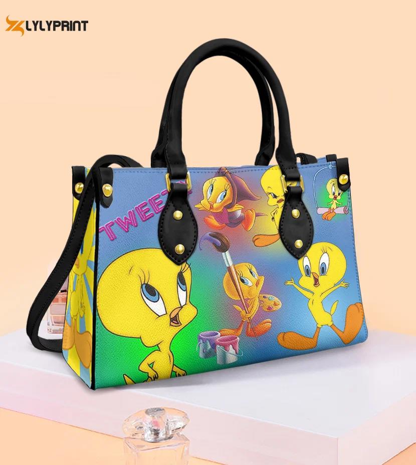 Tweety bird 8 leather hand bag gift for women’s day: perfect women s day gift – g95 3497 Women Leather Hand Bag