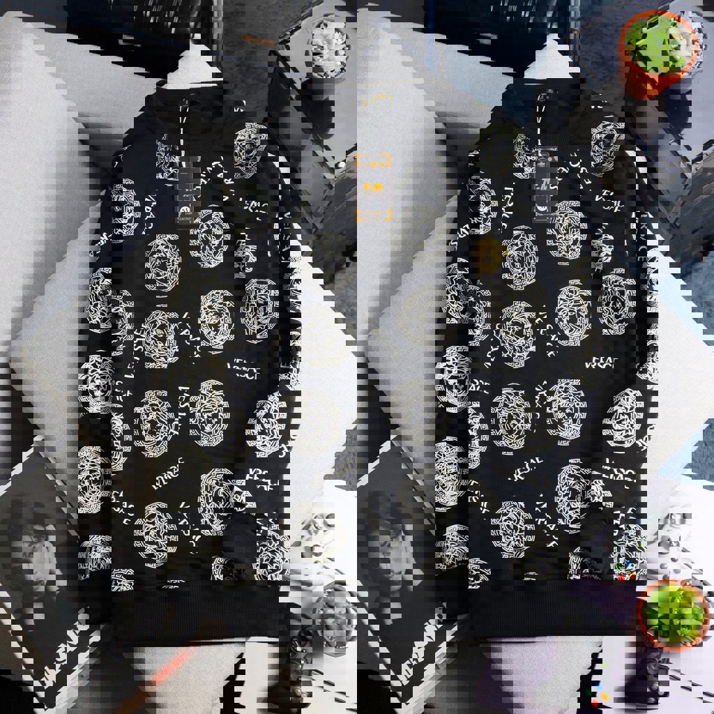 Versace luxury ugly sweater for winter hot 2024  style 136 Christmas Ugly Sweater