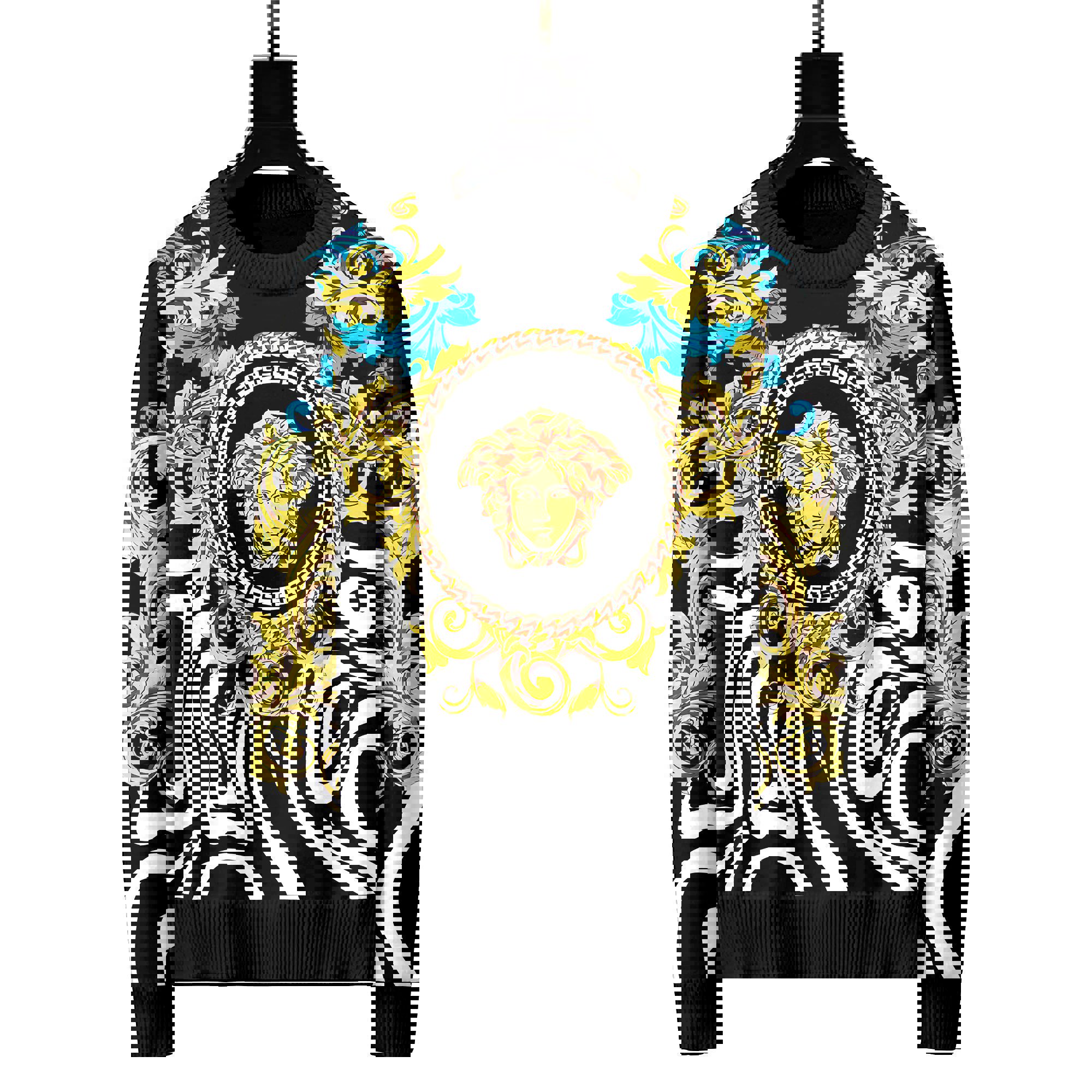 Versace luxury ugly sweater for winter hot 2024  style 603 Christmas Ugly Sweater