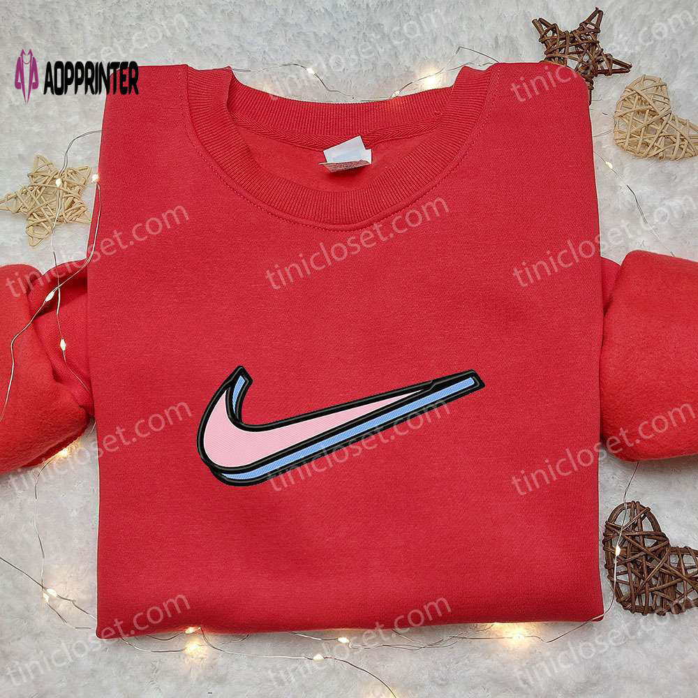 Vintage retro nike swoosh embroidered tshirt – nike inspired shirt ideal family gift Embroidered Shirt