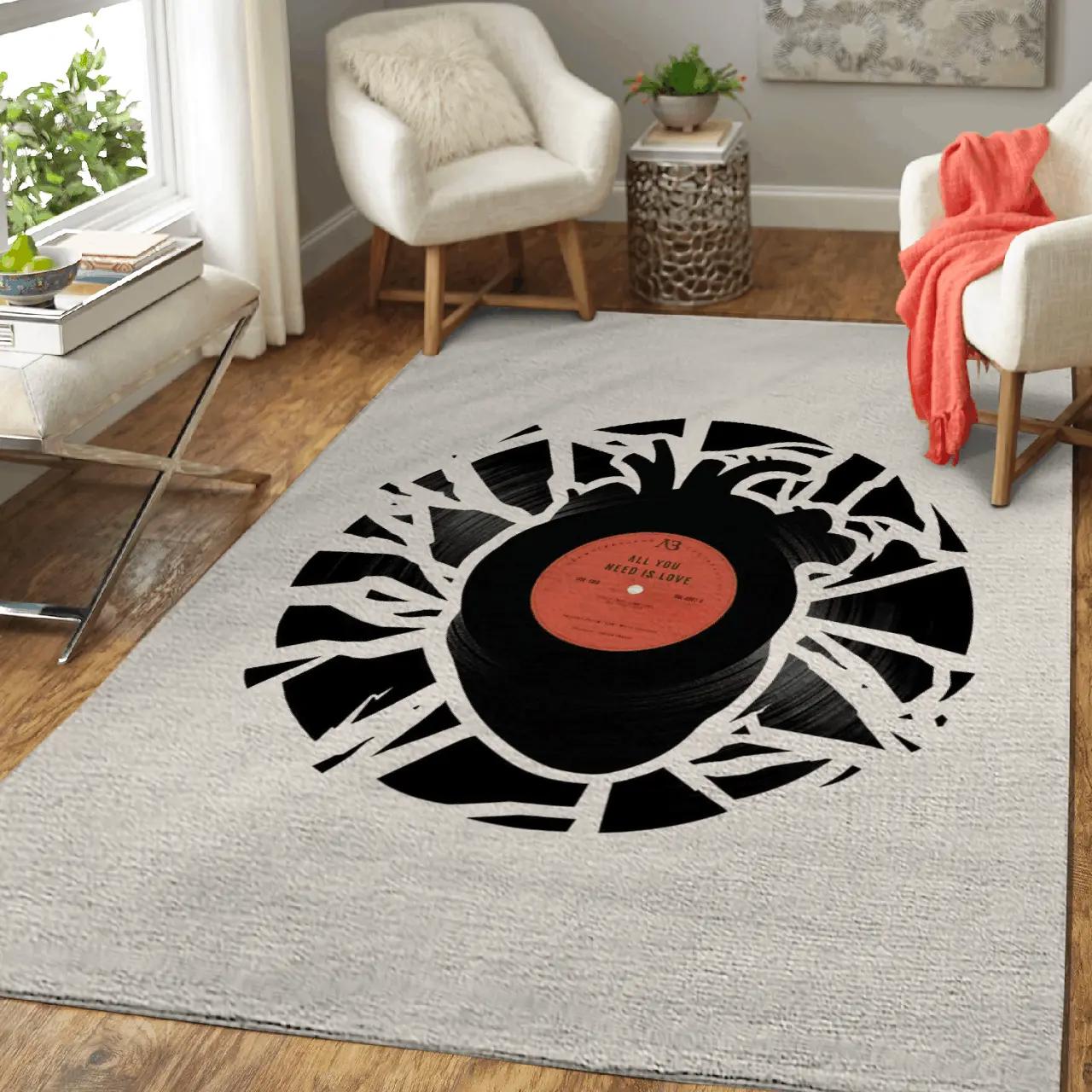 All you need is love music art for fans area rug living room carpet rug regtangle carpet floor decor home decor Rectangle Rug