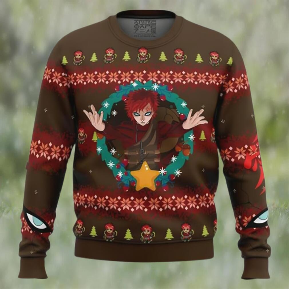 Anime sweater gaara naruto ugly christmas sweater Christmas Ugly Sweater