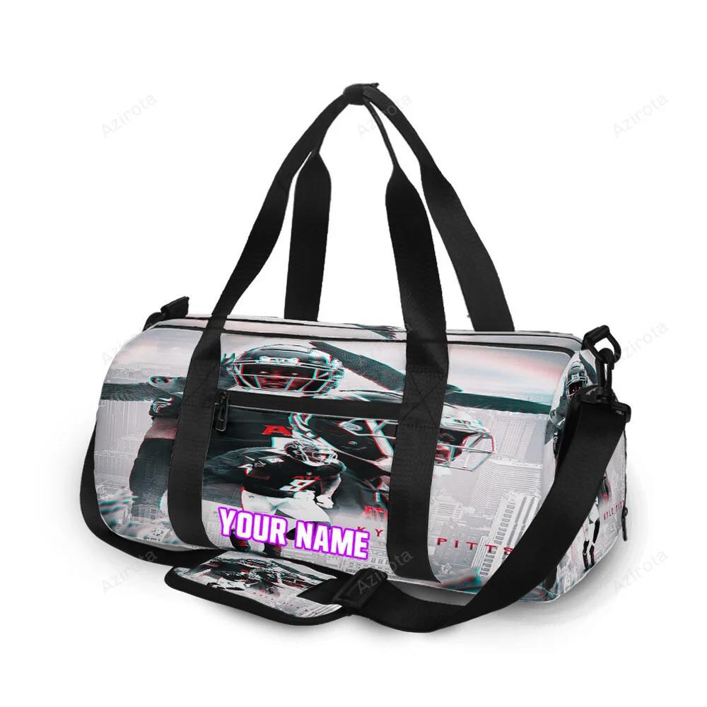 Atlanta falcons kyle pitts 8 v2 personalized name travel bag gym bag 1390 Travel Bag