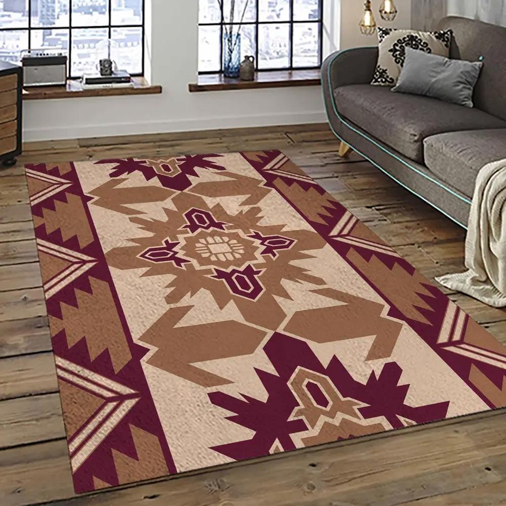 Aztec southwestern geometric shape pattern carpet area rug best gift for home decor event gift asg69 Rectangle Rug