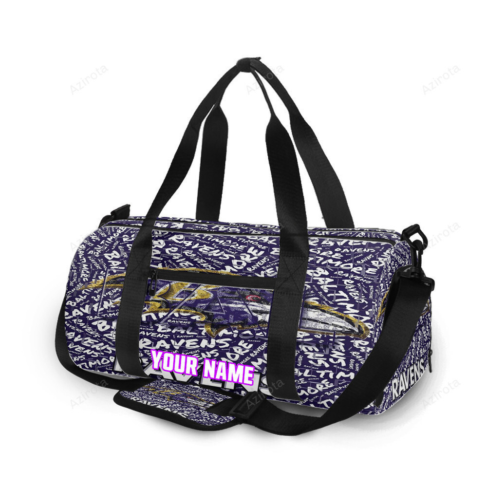 Baltimore ravens logo11 personalized name travel bag gym bag 363 Travel Bag