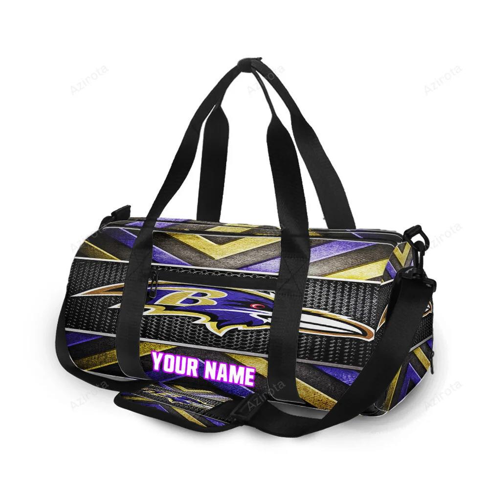 Baltimore ravens metal personalized name travel bag gym bag 1424 Travel Bag