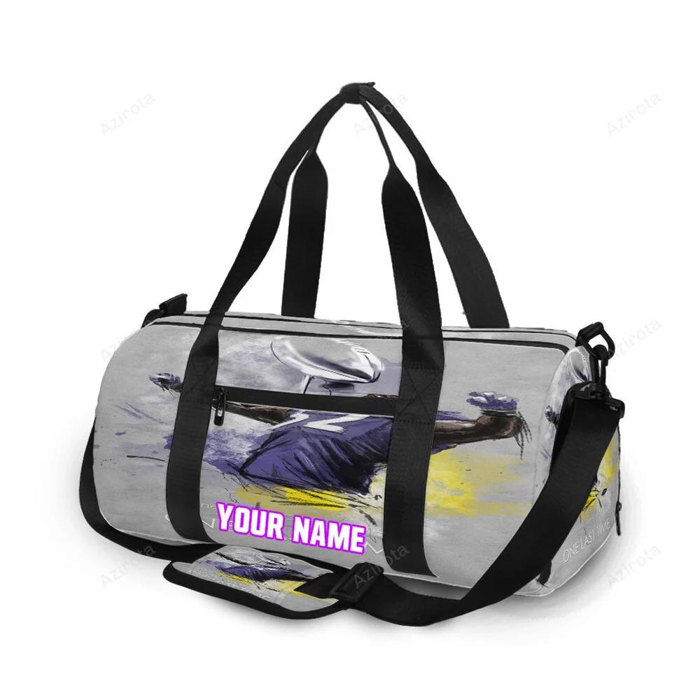 Baltimore ravens ray lewis 52 v4 one last time personalized name travel bag gym bag 1074 Travel Bag