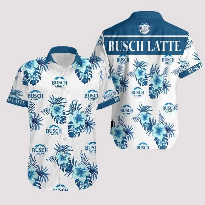 Blue busch light hawaiian aloha shirts v Hawaii Shirt Shorts & Flip Flops
