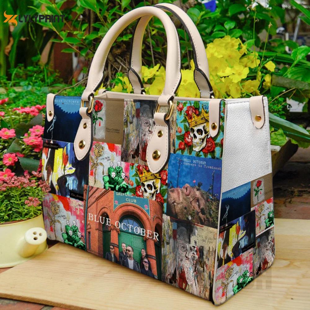 Blue october leather bag for women gift 1134 Women Leather Hand Bag