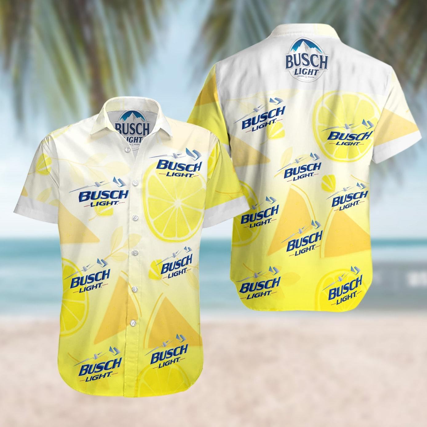 Busch light summer hawaiian beach shirt Hawaii Shirt Shorts & Flip Flops