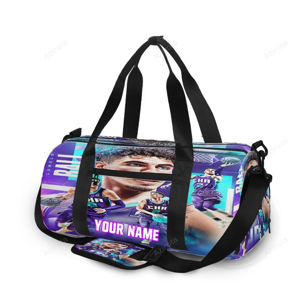 Charlotte hornets lamelo ball9 personalized name travel bag gym bag 1921 Travel Bag