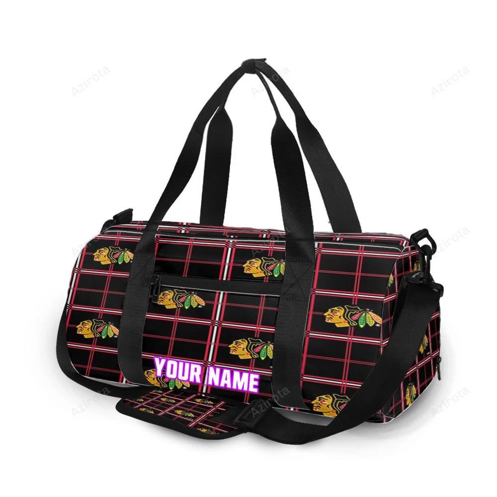 Chicago blackhawks symbol6 personalized name travel bag gym bag 412 Travel Bag