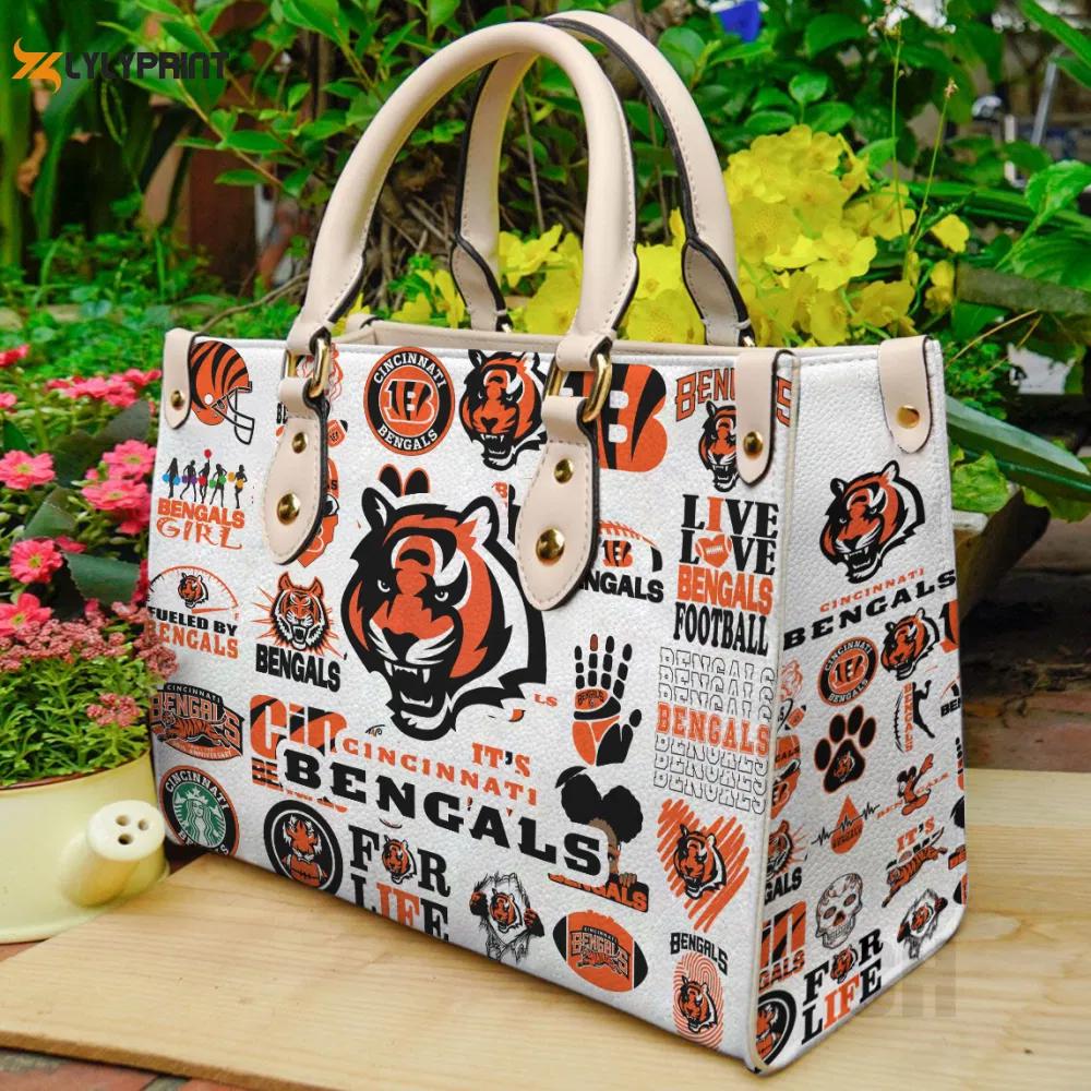 Cincinnati bengals lover leather bag for women gift 2012 Women Leather Hand Bag