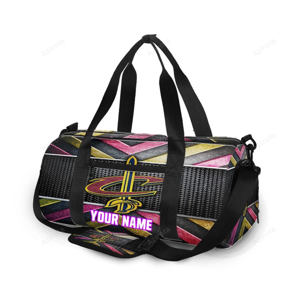 Cleveland cavaliers logo metal3 personalized name travel bag gym bag 1240 Travel Bag