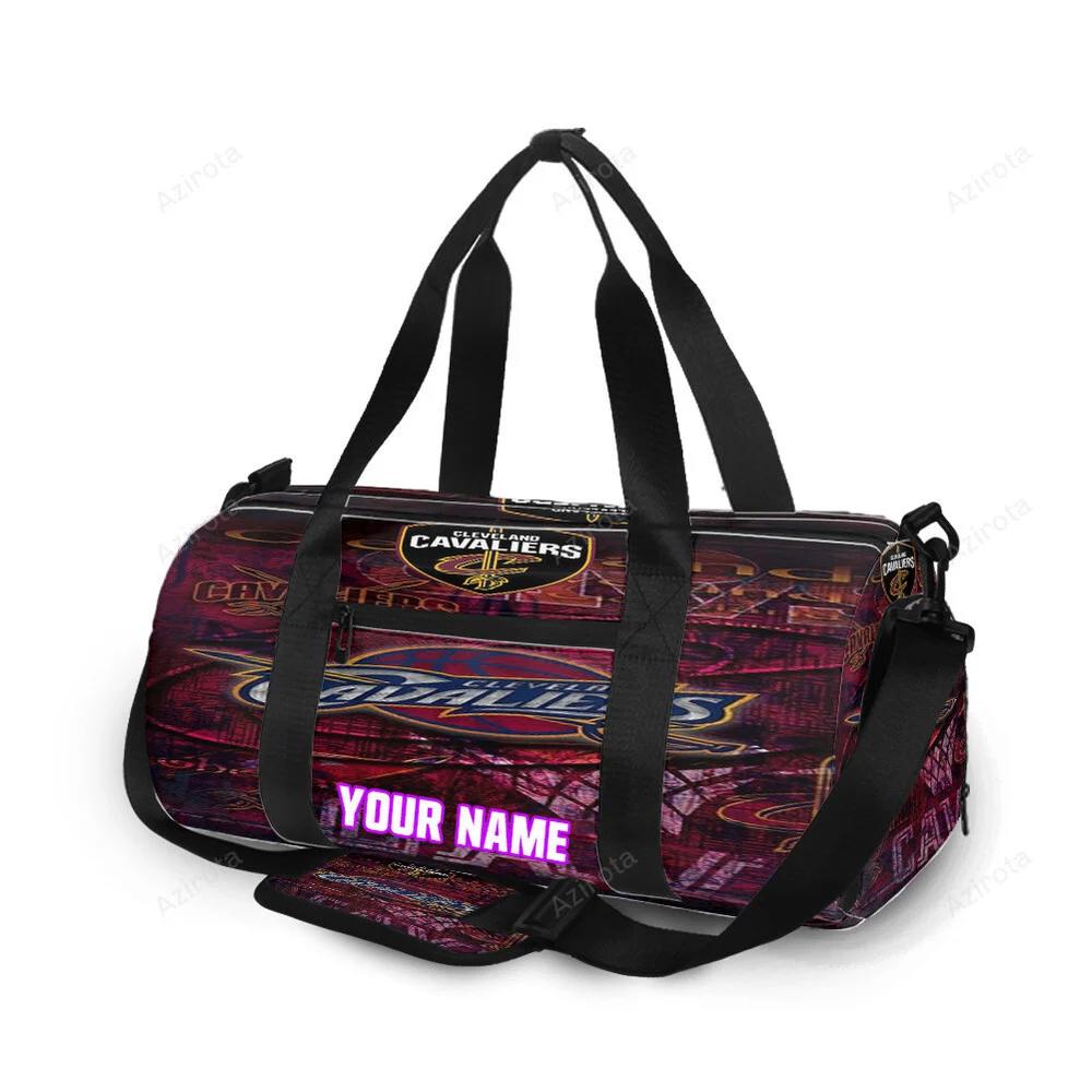 Cleveland cavaliers logo texture2 personalized name travel bag gym bag 574 Travel Bag