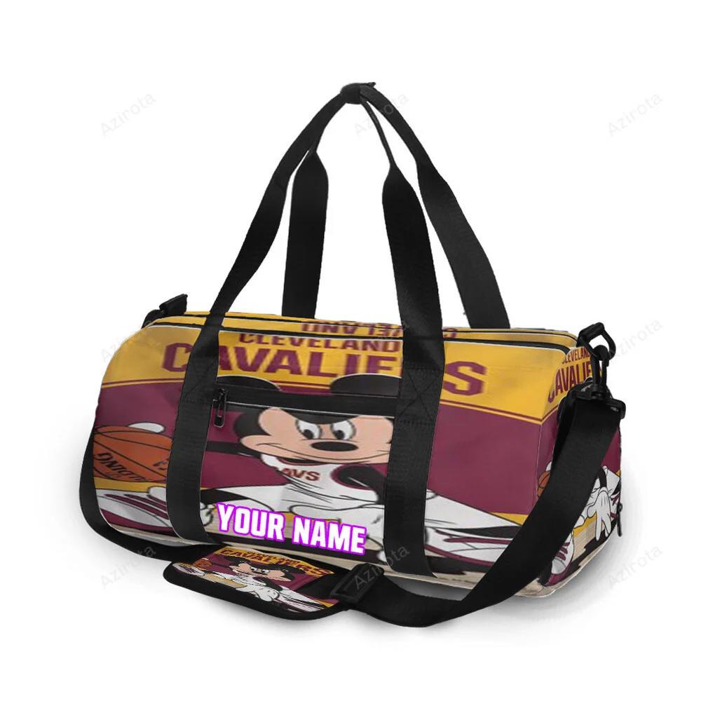 Cleveland cavaliers mickey disney3 personalized name travel bag gym bag 754 Travel Bag