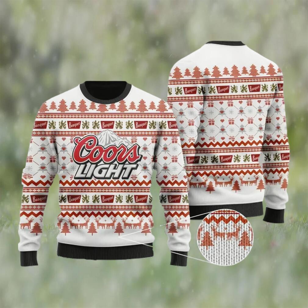 Coors light beer christmas ugly sweater, faux wool sweater, gifts for beer lovers, international beer day, best christmas gifts for 2022 ? prinvity Christmas Ugly Sweater