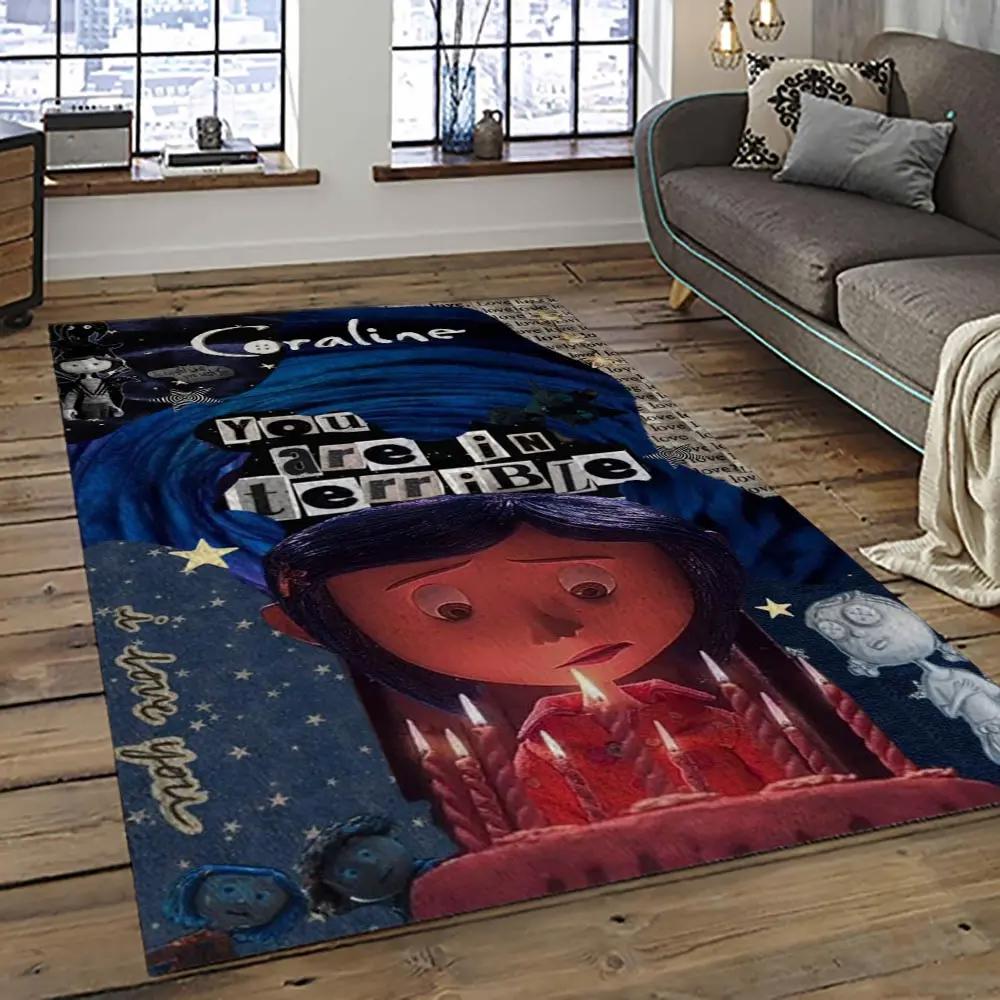 Coraline fantastic film movie carpet area rug home decor halloween gift best present for friends cr15 Rectangle Rug