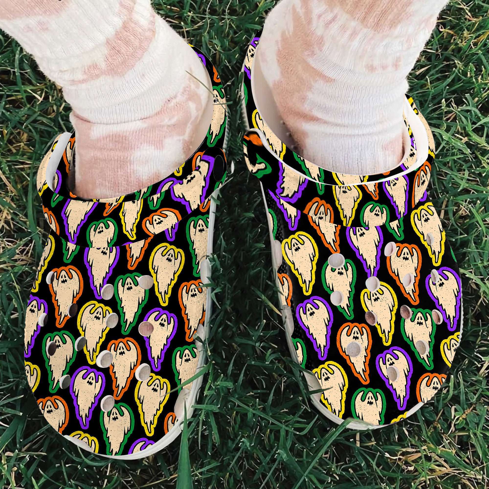 Crocs outfit - halloween color ghosts crocs crocband clogs - 843 Crocs Outfit