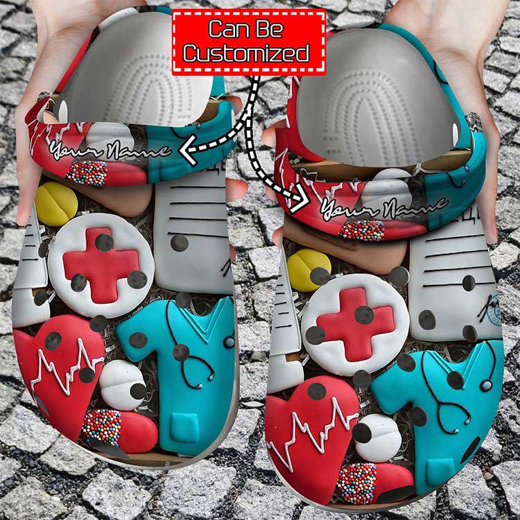 Crocs outfit - personalized nurse heart love doctor clog crocs shoes - 1792 Crocs Outfit
