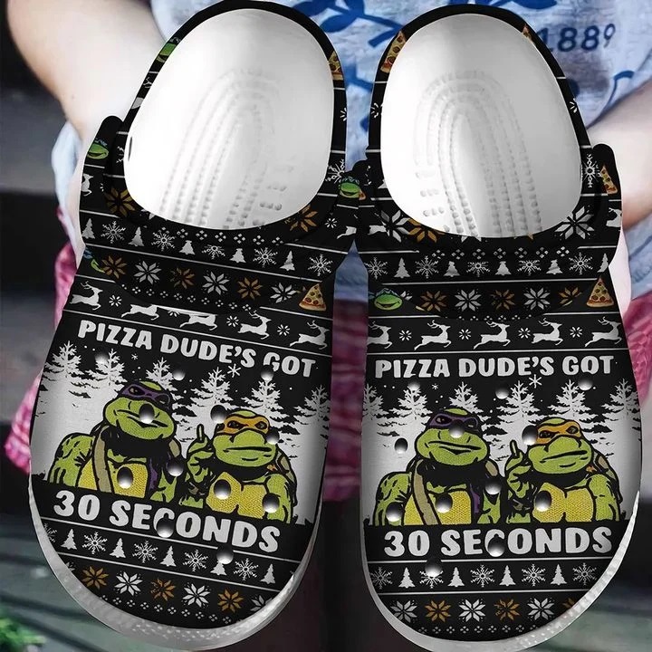Crocs outfit - pizza dude’s got 30 seconds ninja turtle ugly pattern christmas crocs crocband clog shoes for men women - 1880 Crocs Outfit