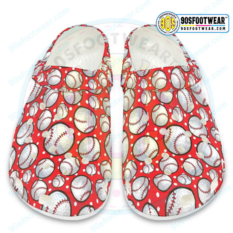 Crocs outfit - red baseball themed funny baseball crocs - 1970 Crocs Outfit
