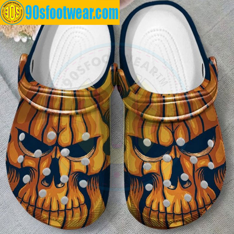 Crocs outfit - thanksgiving crocs pumpkin skull tattoo classic clogs - 2192 Crocs Outfit