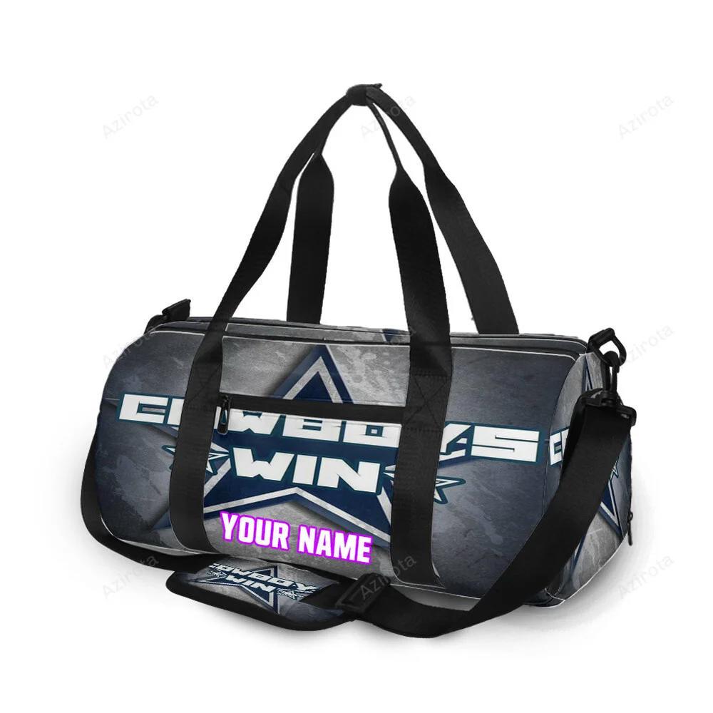 Dallas cowboys cowboys win stars personalized name travel bag gym bag 1371 Travel Bag