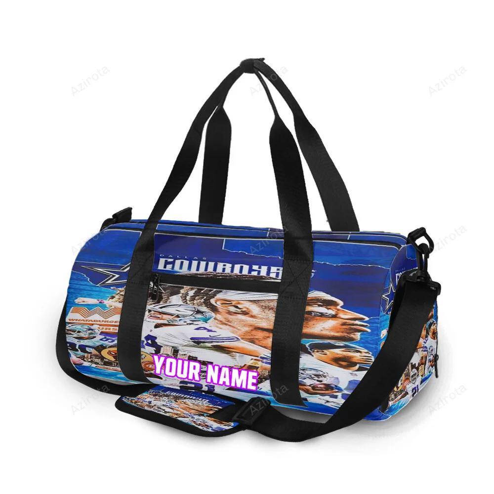 Dallas cowboys players food personalized name travel bag gym bag 1889 Travel Bag