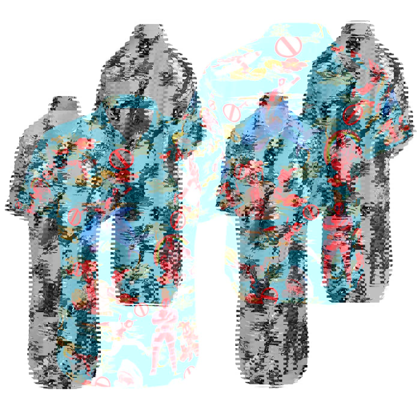 Deadpool red hawaiian shirt Hawaii Shirt Shorts & Flip Flops