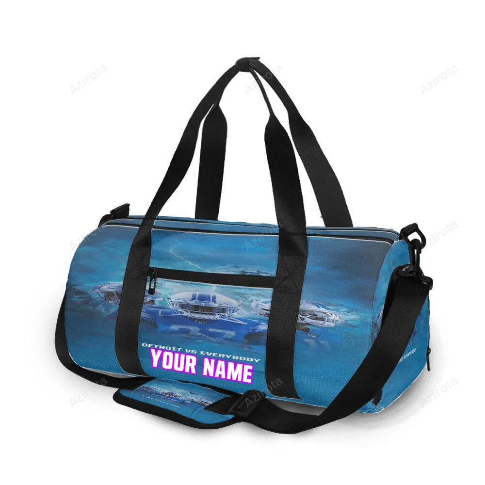 Detroit lions detroit vs everybody personalized name travel bag gym bag 1851 Travel Bag