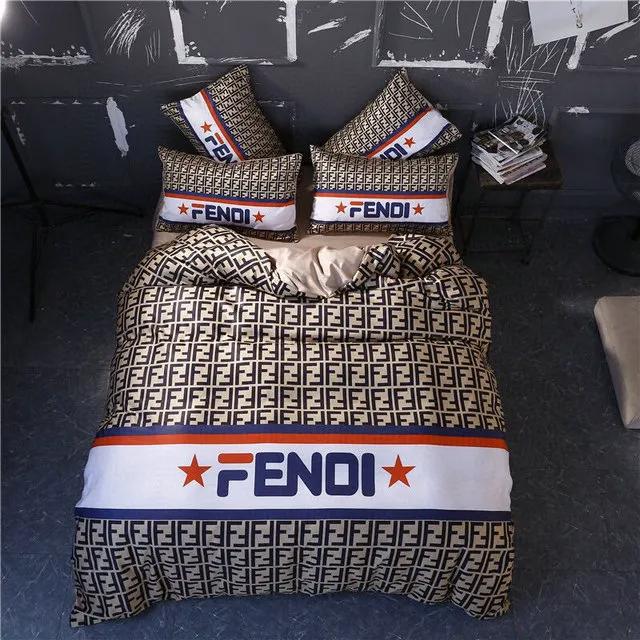Fendi new bedding sets quilt sets duvet cover luxury brand bedding decor Bedding Sets