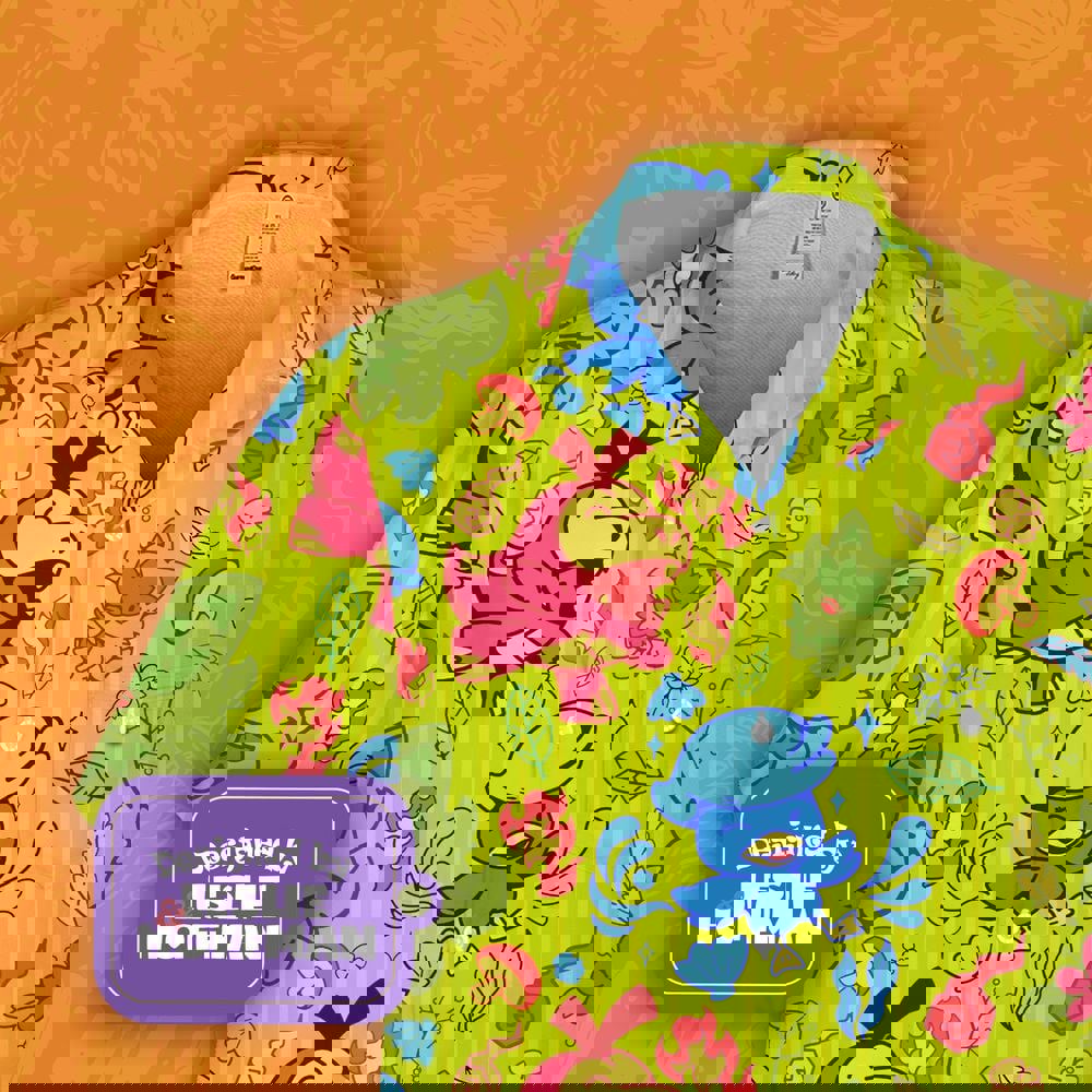 Gen 9 scarlet hawaiian shirt - grass pokemon button up shirt Hawaii Shirt Shorts & Flip Flops