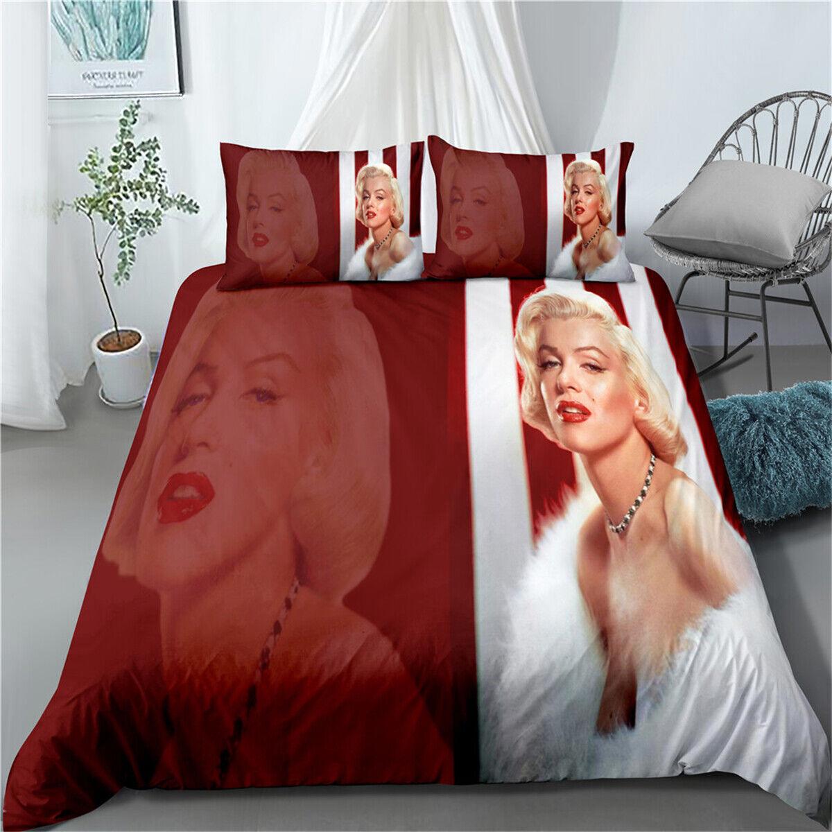 Gift for fans - marilyn monroe full  Bedding Sets bedspread blankets sheets bed linen covers Bedroom ideas bedclothes home decor duvet