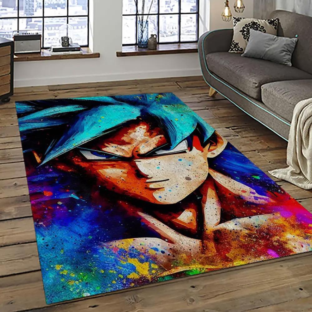 Goku characters cartoon movie carpet rectangle area rug for living room bedroom decor gku34 Rectangle Rug