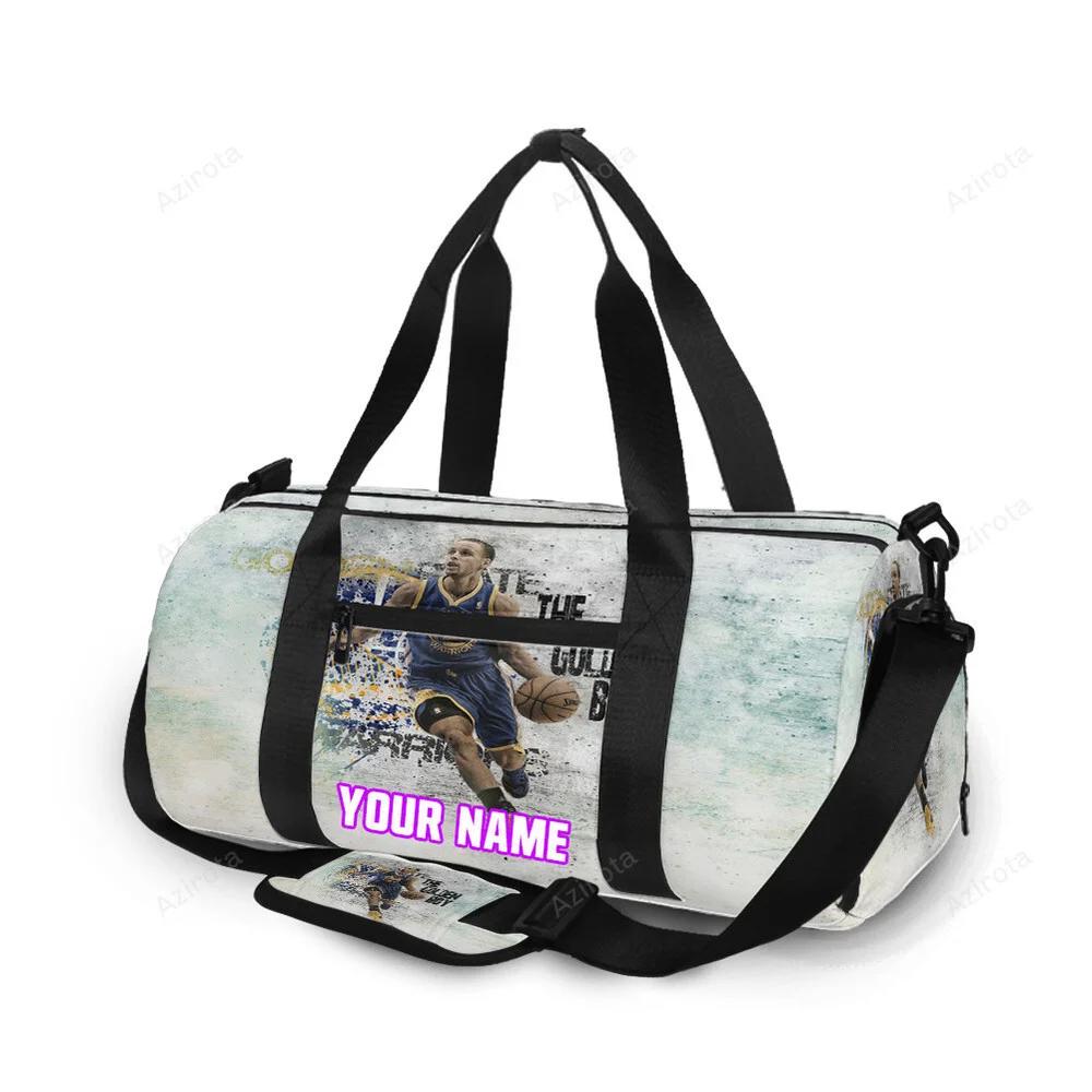 Golden state warriors stephen curry 30 texture2 personalized name travel bag gym bag 866 Travel Bag