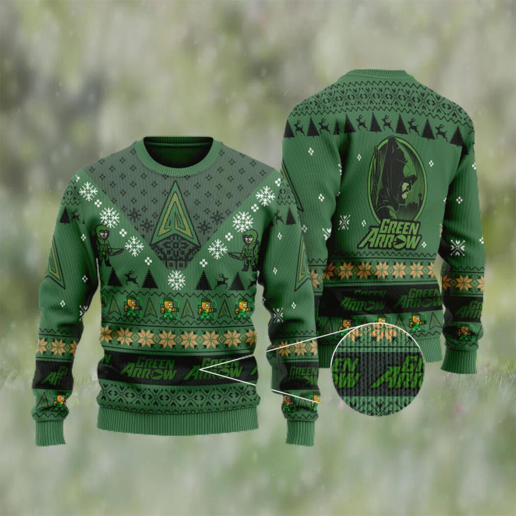 Green arrow ugly christmas sweater Christmas Ugly Sweater