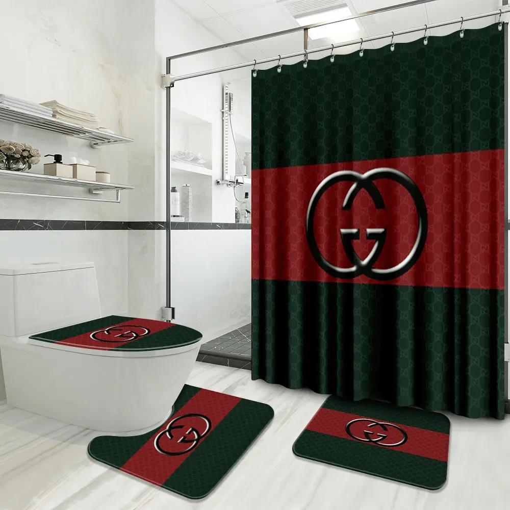 Gucci bathroom set luxury fashion brand home decor hypebeast bath mat Bathroom Set