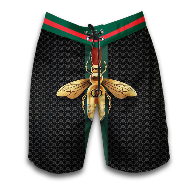 Gucci bee luxury brand all over print shorts for men 177 Shorts For Ment
