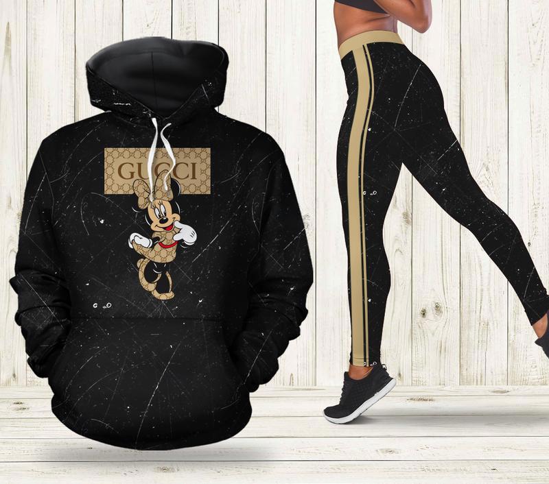 Gucci minnie mouse hoodie leggings for women luxury brand clothing clothes outfit disney adults gifts 164 hcst 37 Hoodie Leggings Set