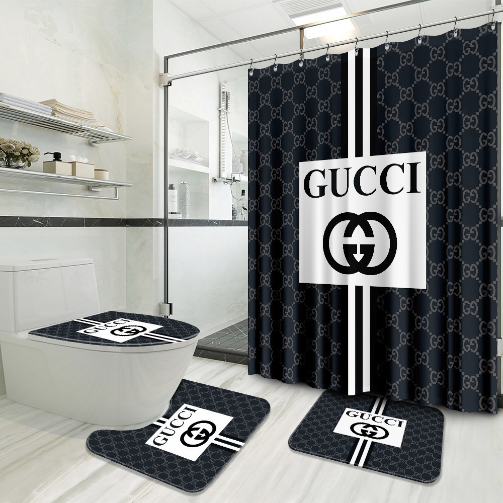 Gucci new bathroom set luxury fashion brand home decor bath mat hypebeast Bathroom Set